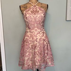 NWOT speechless Pink and cream formal dress